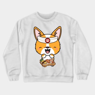 Sushi Chef Corgi Crewneck Sweatshirt